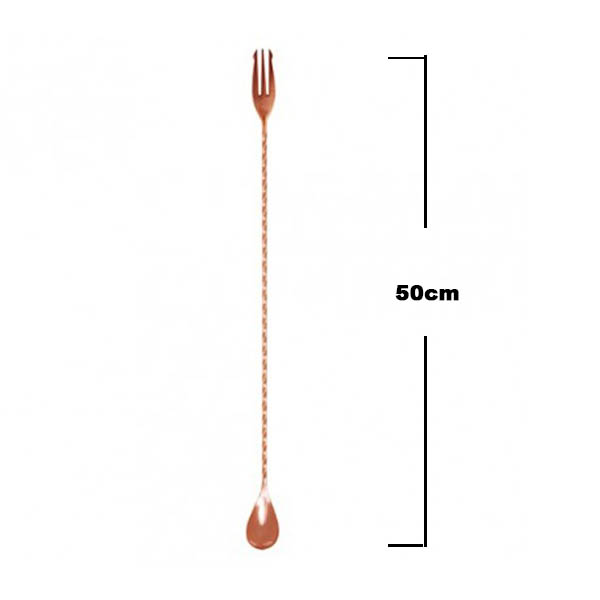 50cm Fork-End Barspoon Copper