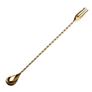 50cm Fork-End Barspoon Gold