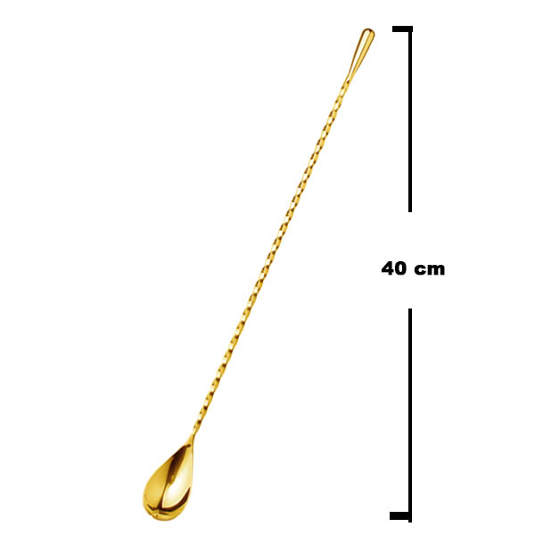 40cm Teardrop Barspoon Gold