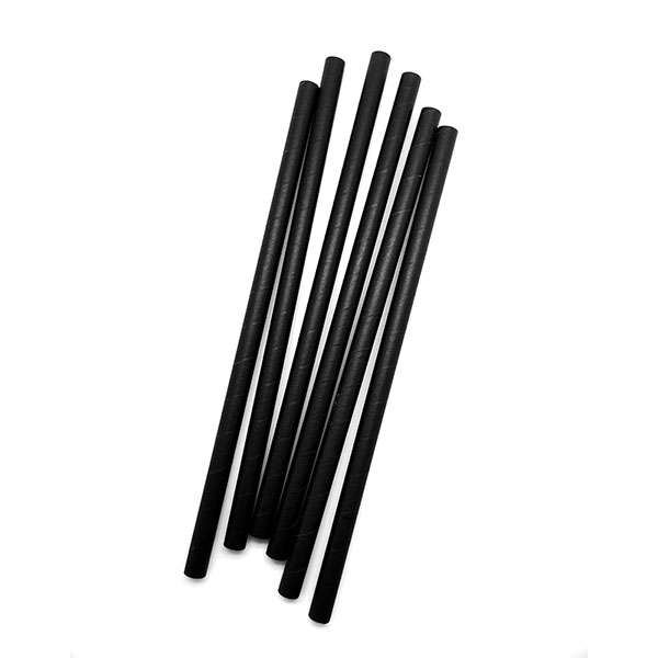 10mmx230mm Black Matte Paper Straw