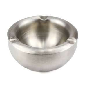 Double wall Stainless Steel Ashtray Curved 10 cm