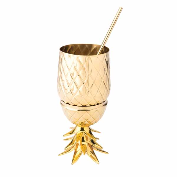 Pineapple Cup with Straw