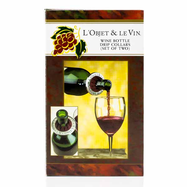 L'Objet & Le Vin Wine Bottle Drip Collars (Set of 2)