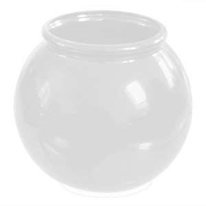Plastic Fish Bowl White Acrylic 12 x 17 cm