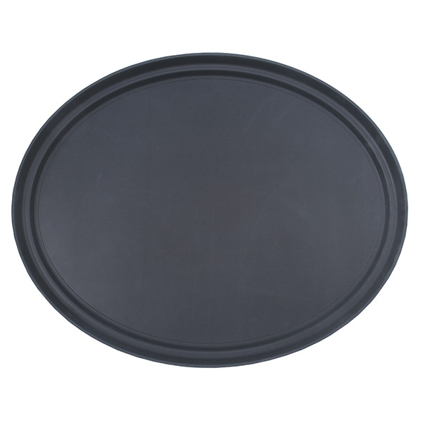 68cm Black Oval Tray Fibre Glass