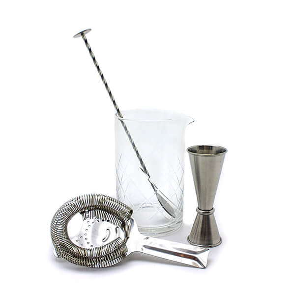 Stainless Steel & Mixing Glass Gift Set
