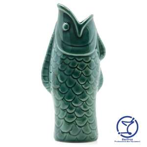 Fish Tiki Cocktail Mug - 390 ml, Dark Green