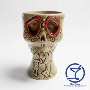 Sad Skull Tiki Mug - 325ml, Beige