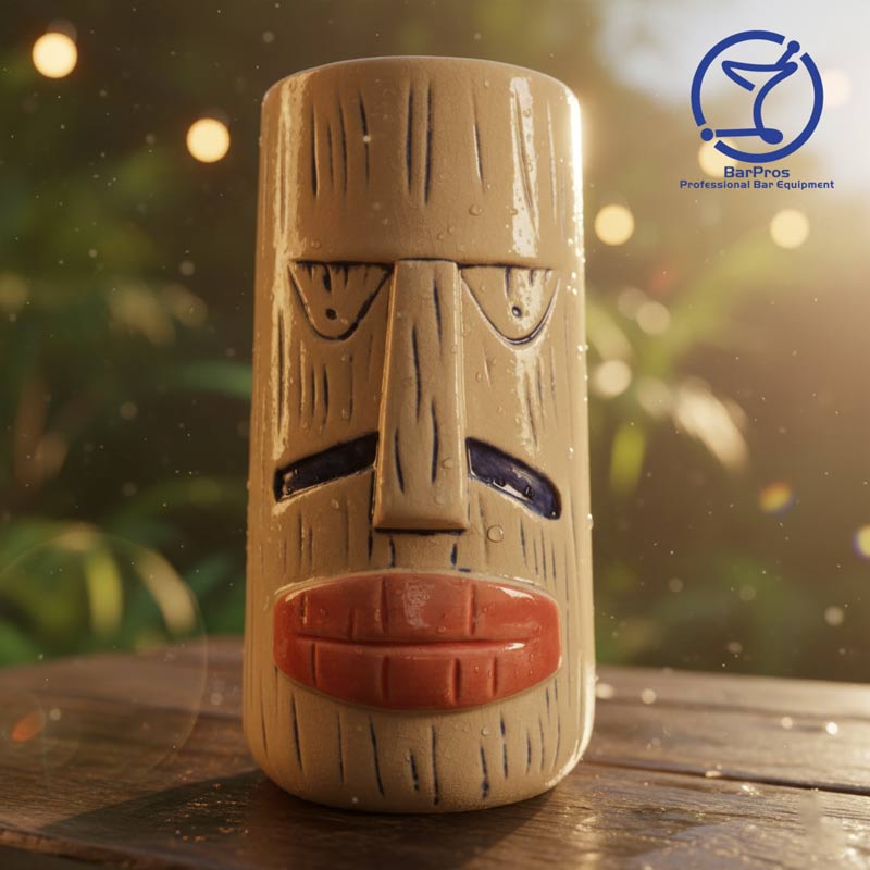Funny Face Tiki Mug - 675ml, Beige
